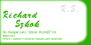 richard szkok business card